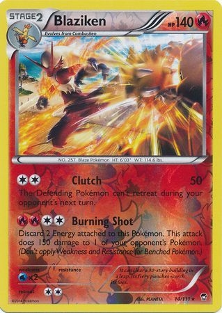 Blaziken - 14/111 - Holo Rare Reverse Holo