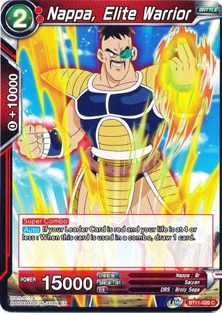 Nappa, Elite Warrior - BT11-026 - Common
