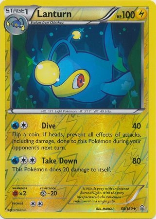 Lanturn - 58/160 - Uncommon - Reverse Holo