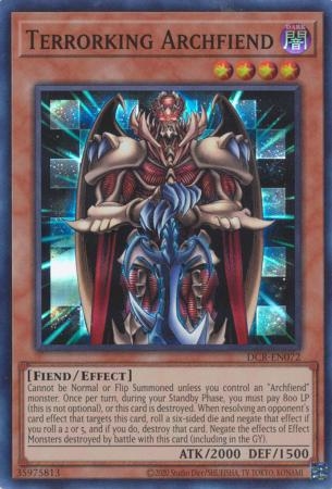 Terrorking Archfiend - DCR-EN072 - Super Rare Unlimited (25th Reprint)