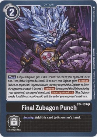 Final Zubagon Punch - BT4-109 - Common