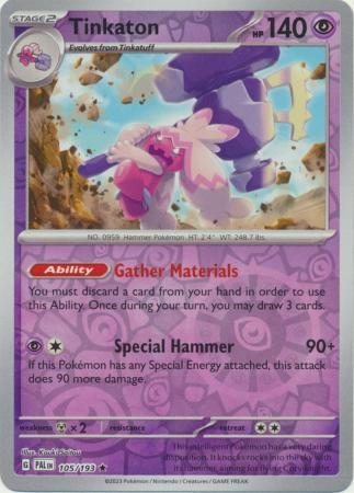 Tinkaton - 105/193 - Holo Rare Reverse Holo