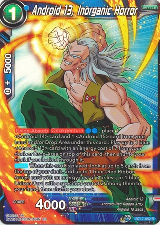 Android 13, Inorganic Horror - BT17-052 - Rare Foil