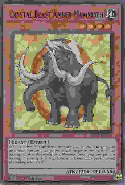 Crystal Beast Amber Mammoth - BLCR-EN051 - Ultra Rare 1st Edition