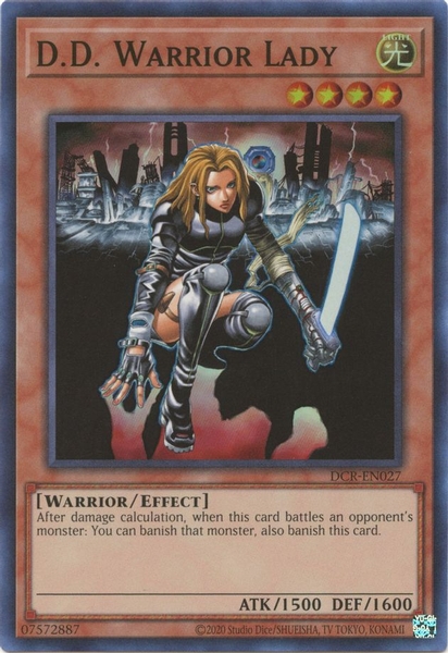 D.D. Warrior Lady - DCR-EN027 - Super Rare Unlimited (25th Reprint)