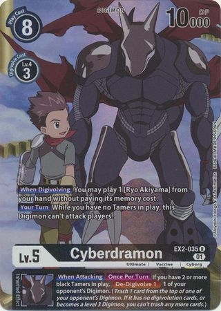 Cyberdramon (Alternate Art) - EX2-035 R - Rare