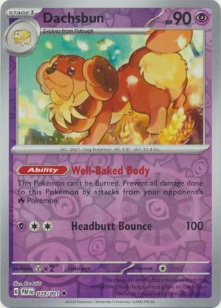Dachsbun - 039/091 - Uncommon Reverse Holo