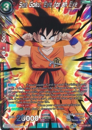 Son Goku, Eye for an Eye - BT12-005 - Super Rare[SR]