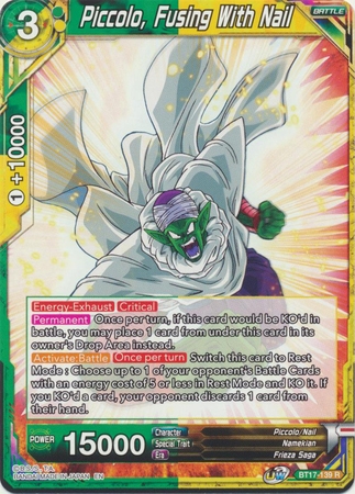 Piccolo, Fusing With Nail - BT17-139 - Rare