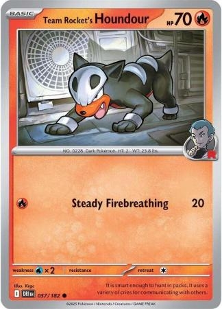 Team Rocket's Houndour - 037/182 - Common