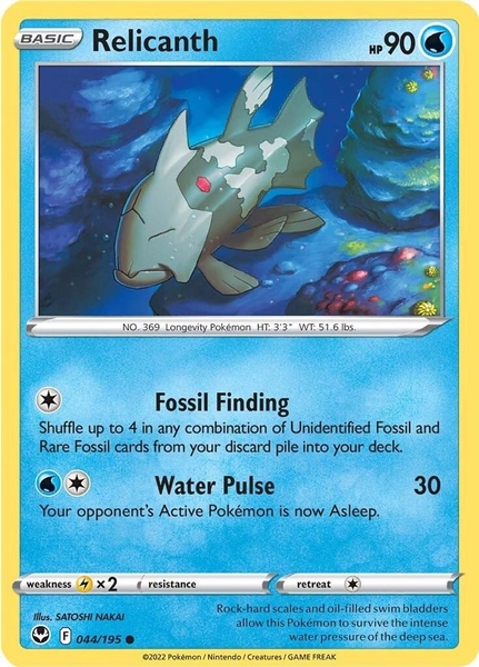 Relicanth - 044/195 - Common Reverse Holo