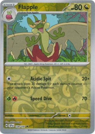 Flapple - 139/191 - Uncommon Reverse Holo
