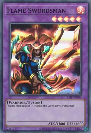 Flame Swordsman - LOB-EN003 - Super Rare Unlimited (25th Reprint)