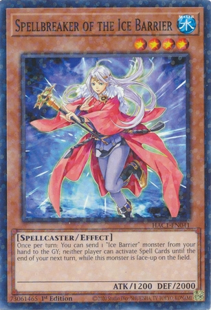 Spellbreaker of the Ice Barrier HAC1-EN041 Duel Terminal Common Parallel 1st Edition