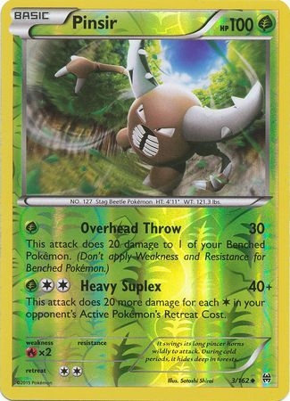 Pinsir - 3/162 - Uncommon Reverse Holo