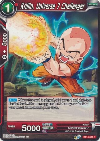 Krillin, Universe 7 Challenger - BT14-009 - Common