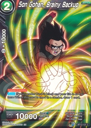 Son Gohan, Brainy Backup - BT12-131 - Common Foil