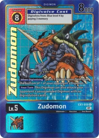 Zudomon (Alternate Art) - EX1-018 - Common