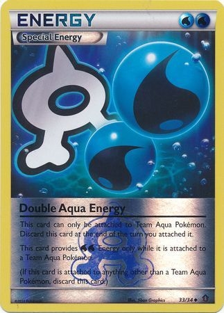 Double Aqua Energy - 33/34 - Uncommon Reverse Holo