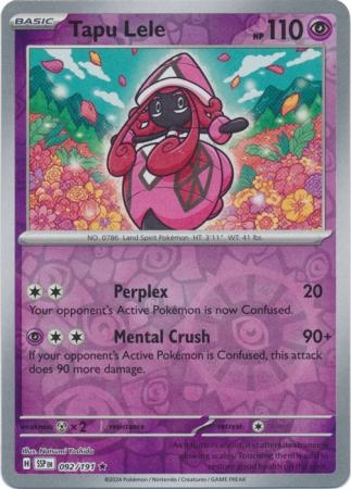 Tapu Lele - 092/191 - Reverse Holo Rare