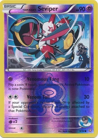 Team Aqua's Seviper - 9/34 - Common Reverse Holo