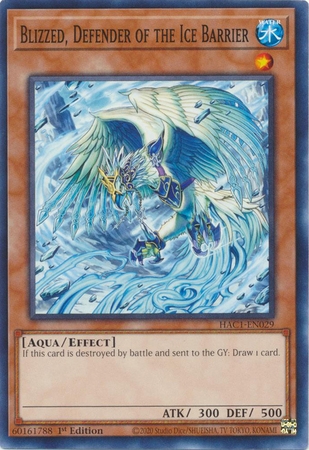 Blizzed, Defender of the Ice Barrier - HAC1-EN029 - Common 1st Edition