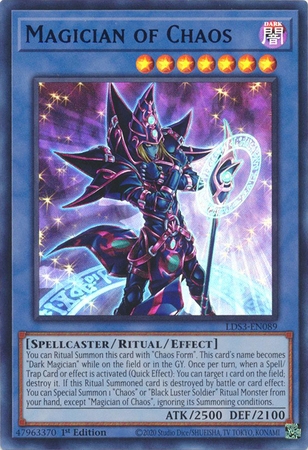 Magician of Chaos (Blue) - LDS3-EN089 - Ultra Rare 1st Edition