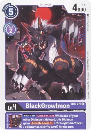 BlackGrowlmon - BT5-076 - Common