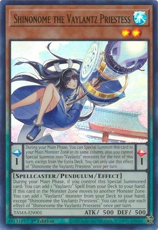 Shinonome the Vaylantz Priestess - TAMA-EN001 - Ultra Rare 1st Edition