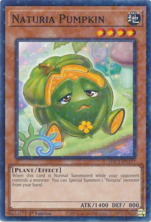 Naturia Pumpkin - HAC1-EN117 - Duel Terminal Common Parallel 1st Edition