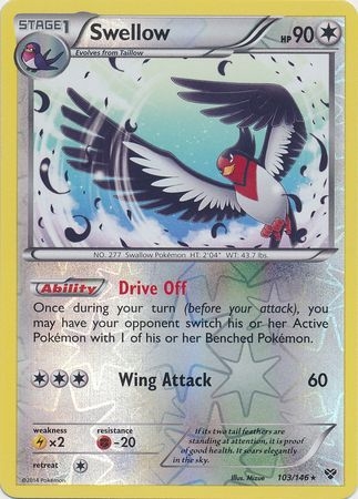 Swellow - 103/146 - Rare Reverse Holo