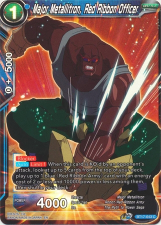 Major Metallitron, Red Ribbon Officer - BT17-043 - Common Foil