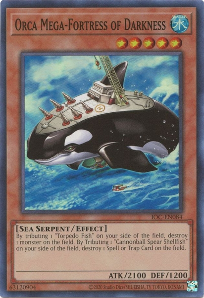Orca Mega-Fortress of Darkness - IOC-EN084 - Super Rare Unlimited (25th Reprint)