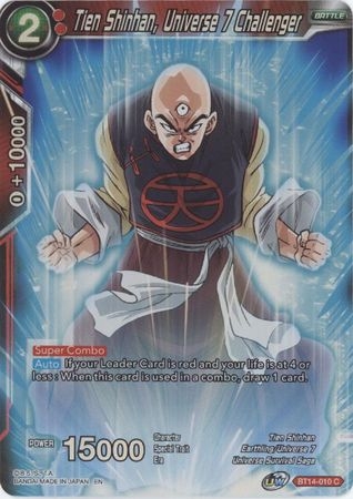 Tien Shinhan, Universe 7 Challenger - BT14-010 - Common Foil