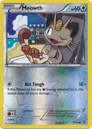 Meowth - 61/98 - Common Reverse Holo