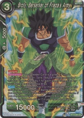 Broly, Berserker of Frieza's Army - BT14-084 - Uncommon Foil