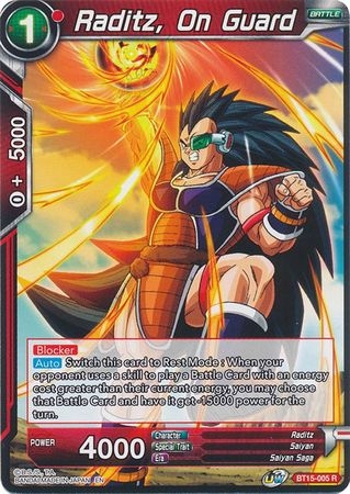 Raditz, On Guard - BT15-005 - Rare