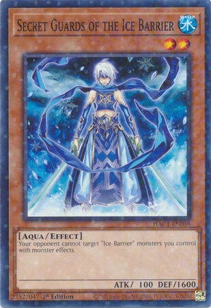 Secret Guards of the Ice Barrier HAC1-EN048 Duel Terminal Common Parallel 1st Edition