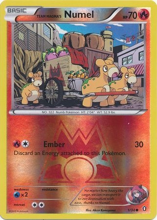 Team Magma's Numel - 1/34 - Common Reverse Holo