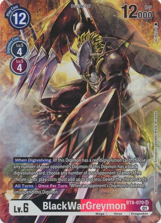 BlackWarGreymon (Alternate Art) - BT8-070 SR - Super Rare