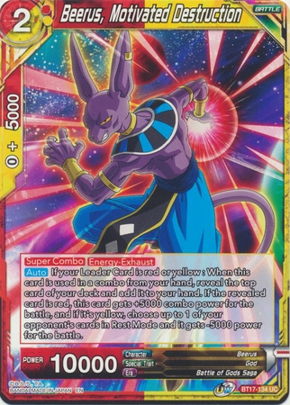 Beerus, Motivated Destruction - BT17-134 - Uncommon