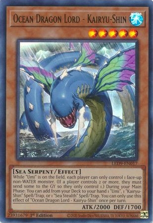 Ocean Dragon Lord - Kairyu-Shin - LED9-EN017 - Ultra Rare 1st Edition