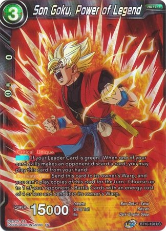 Son Goku, Power of Legend - BT10-128 - Uncommon Foil
