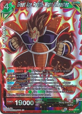 Great Ape Raditz, Might Unleashed - BT15-145 - Uncommon Foil