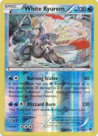 White Kyurem - 21/124 - Holo Rare Reverse Holo