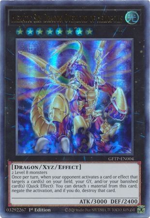 Hieratic Sky Dragon Overlord of Heliopolis - GFTP-EN004 - Ultra Rare 1st Edition