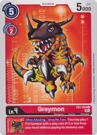 Greymon - EX1-004 - Uncommon