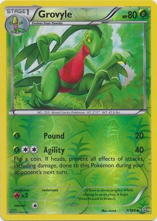 Grovyle - 7/160 - Uncommon - Reverse Holo