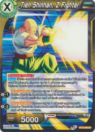 Tien Shinhan, Z Fighter - BT17-088 - Uncommon