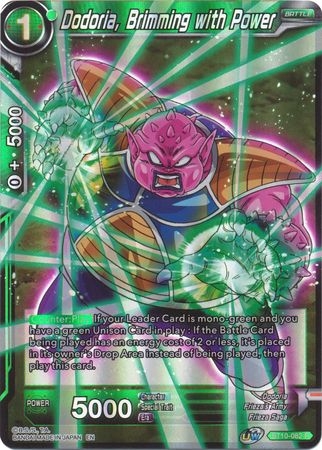 Dodoria, Brimming with Power - BT10-082 - Rare Foil